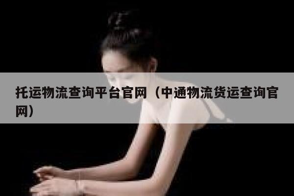 托运物流查询平台官网（中通物流货运查询官网） 第1张