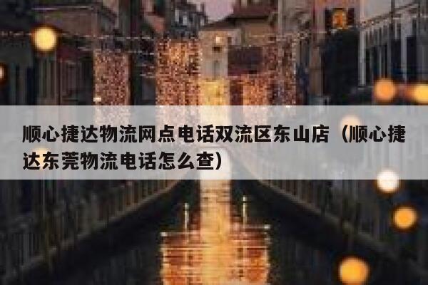 顺心捷达物流网点电话双流区东山店（顺心捷达东莞物流电话怎么查） 第1张