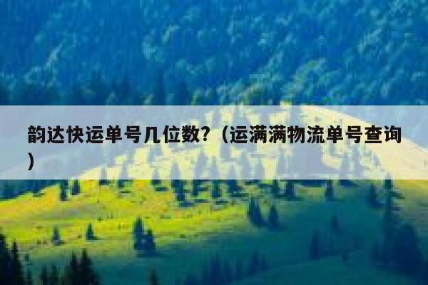 韵达快运单号几位数?（运满满物流单号查询） 第1张