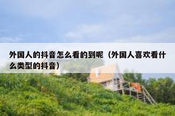 外国人的抖音怎么看的到呢（外国人喜欢看什么类型的抖音） 第1张