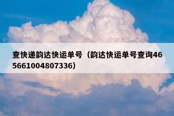 查快递韵达快运单号（韵达快运单号查询465661004807336） 第1张