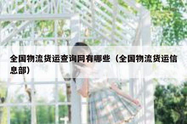 全国物流货运查询网有哪些（全国物流货运信息部） 第1张