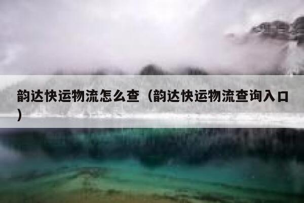 韵达快运物流怎么查（韵达快运物流查询入口） 第1张