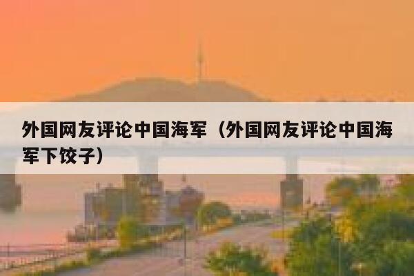 外国网友评论中国海军(外国网友评论中国海军下饺子) 第1张 外国网友评论中国海军(外国网友评论中国海军下饺子) 第1张