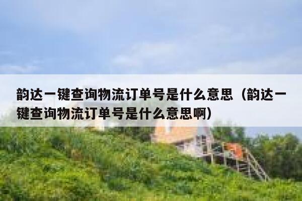韵达一键查询物流订单号是什么意思（韵达一键查询物流订单号是什么意思啊） 第1张