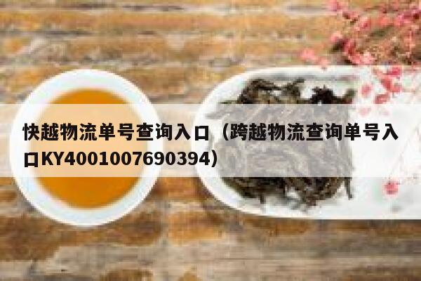 快越物流单号查询入口（跨越物流查询单号入口KY4001007690394） 第1张