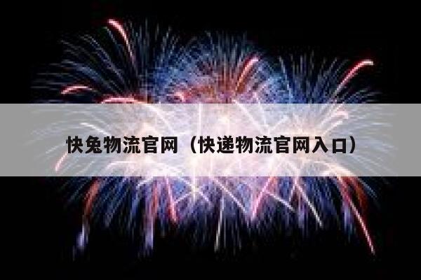 快兔物流官网(快递物流官网入口) 第1张 快兔物流官网(快递物流官网入口) 第1张