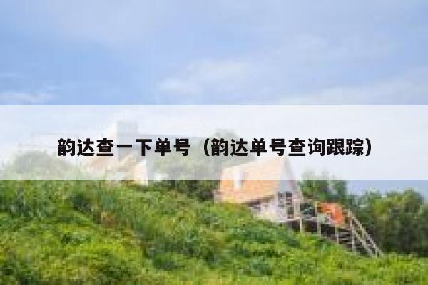韵达查一下单号（韵达单号查询跟踪） 第1张