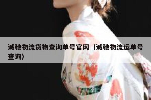 诚驰物流货物查询单号官网（诚驰物流运单号查询） 第1张