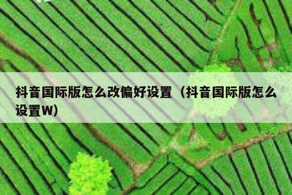 抖音国际版怎么改偏好设置（抖音国际版怎么设置W） 第1张