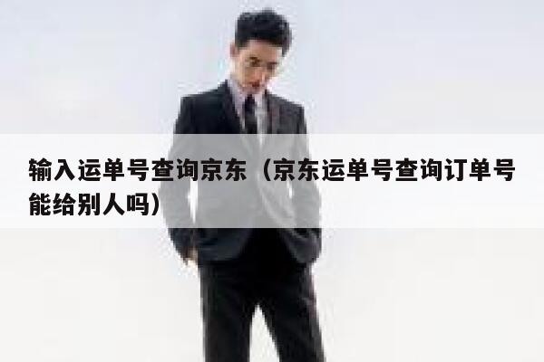 输入运单号查询京东（京东运单号查询订单号能给别人吗） 第1张