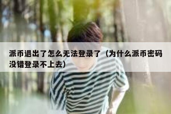 派币退出了怎么无法登录了（为什么派币密码没错登录不上去） 第1张