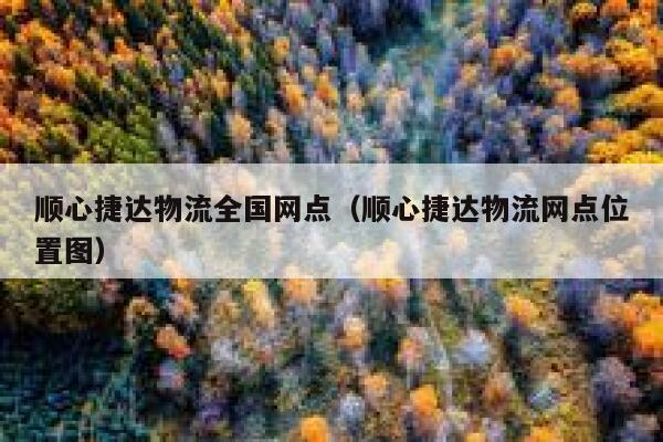 顺心捷达物流全国网点（顺心捷达物流网点位置图） 第1张