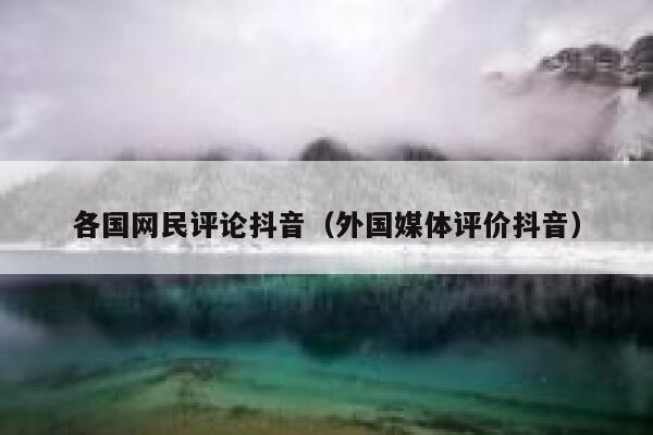 各国网民评论抖音（外国媒体评价抖音） 第1张