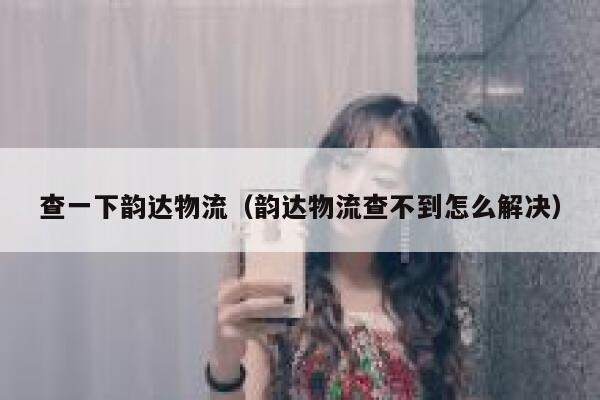 查一下韵达物流（韵达物流查不到怎么解决） 第1张