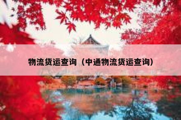 物流货运查询（中通物流货运查询） 第1张