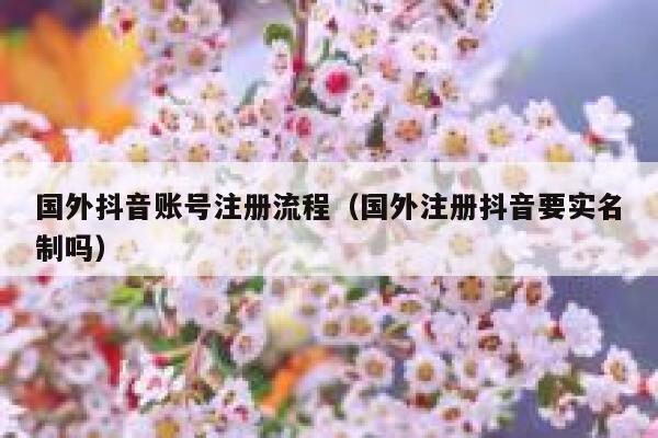 国外抖音账号注册流程（国外注册抖音要实名制吗） 第1张