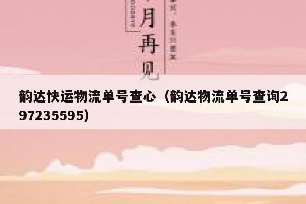 韵达快运物流单号查心（韵达物流单号查询297235595） 第1张