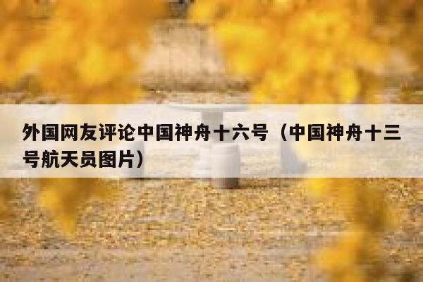 外国网友评论中国神舟十六号(中国神舟十三号航天员图片) 第1张 外国网友评论中国神舟十六号(中国神舟十三号航天员图片) 第1张