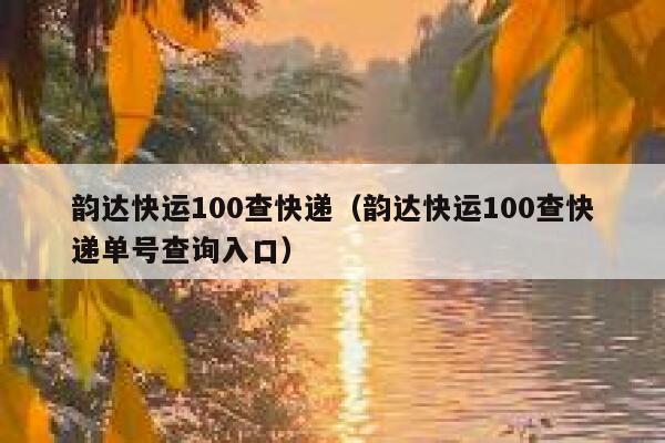 韵达快运100查快递（韵达快运100查快递单号查询入口） 第1张