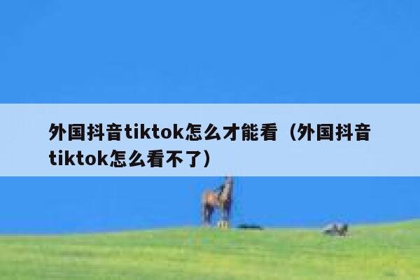 外国抖音tiktok怎么才能看（外国抖音tiktok怎么看不了） 第1张