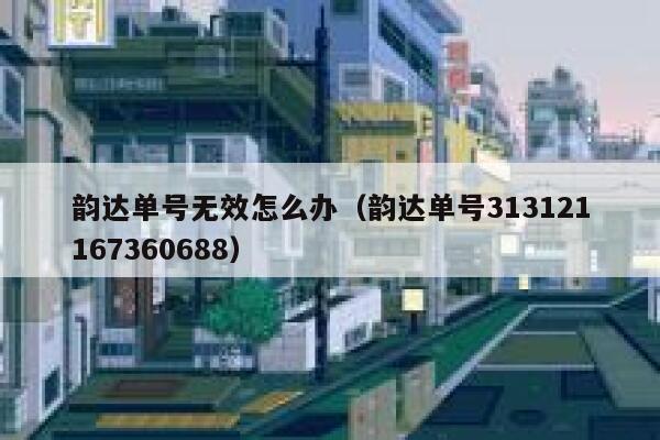 韵达单号无效怎么办（韵达单号313121167360688） 第1张