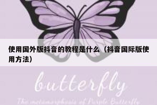 使用国外版抖音的教程是什么(抖音国际版使用方法) 第1张 使用国外版抖音的教程是什么(抖音国际版使用方法) 第1张