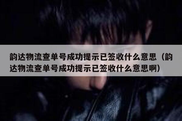 韵达物流查单号成功提示已签收什么意思（韵达物流查单号成功提示已签收什么意思啊） 第1张