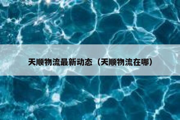 天顺物流最新动态(天顺物流在哪) 第1张 天顺物流最新动态(天顺物流在哪) 第1张