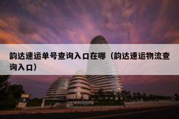 韵达速运单号查询入口在哪(韵达速运物流查询入口) 第1张 韵达速运单号查询入口在哪(韵达速运物流查询入口) 第1张