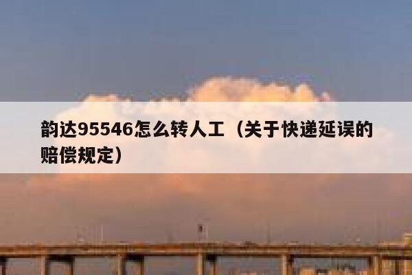 韵达95546怎么转人工(关于快递延误的赔偿规定) 第1张 韵达95546怎么转人工(关于快递延误的赔偿规定) 第1张