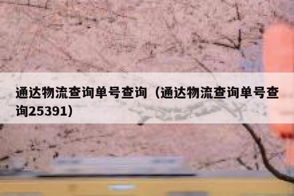 通达物流查询单号查询(通达物流查询单号查询25391) 第1张 通达物流查询单号查询(通达物流查询单号查询25391) 第1张