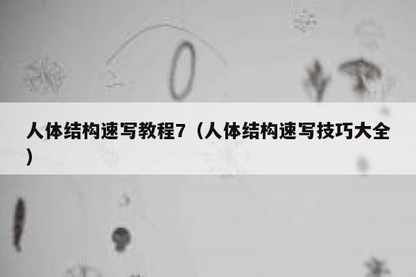 人体结构速写教程7(人体结构速写技巧大全) 第1张 人体结构速写教程7(人体结构速写技巧大全) 第1张