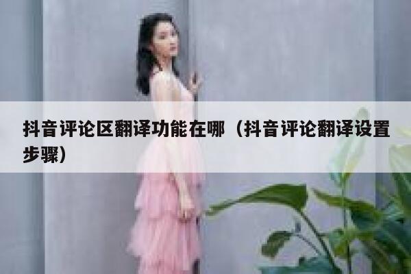 抖音评论区翻译功能在哪（抖音评论翻译设置步骤） 第1张