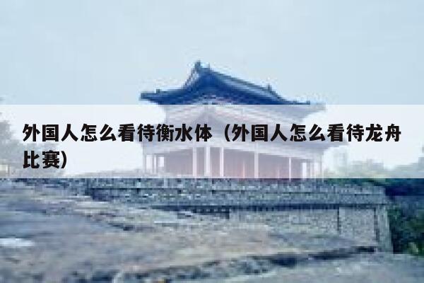 外国人怎么看待衡水体（外国人怎么看待龙舟比赛） 第1张