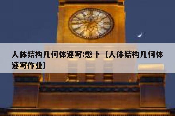 人体结构几何体速写:憋卜（人体结构几何体速写作业） 第1张