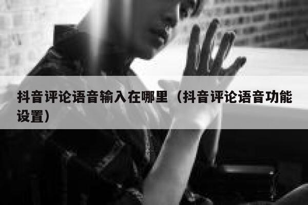 抖音评论语音输入在哪里（抖音评论语音功能设置） 第1张